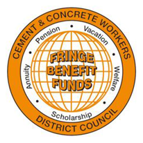 A logo of the cement and concrete workers district council.