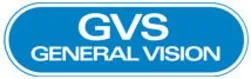 A blue and white logo for gvs general view.